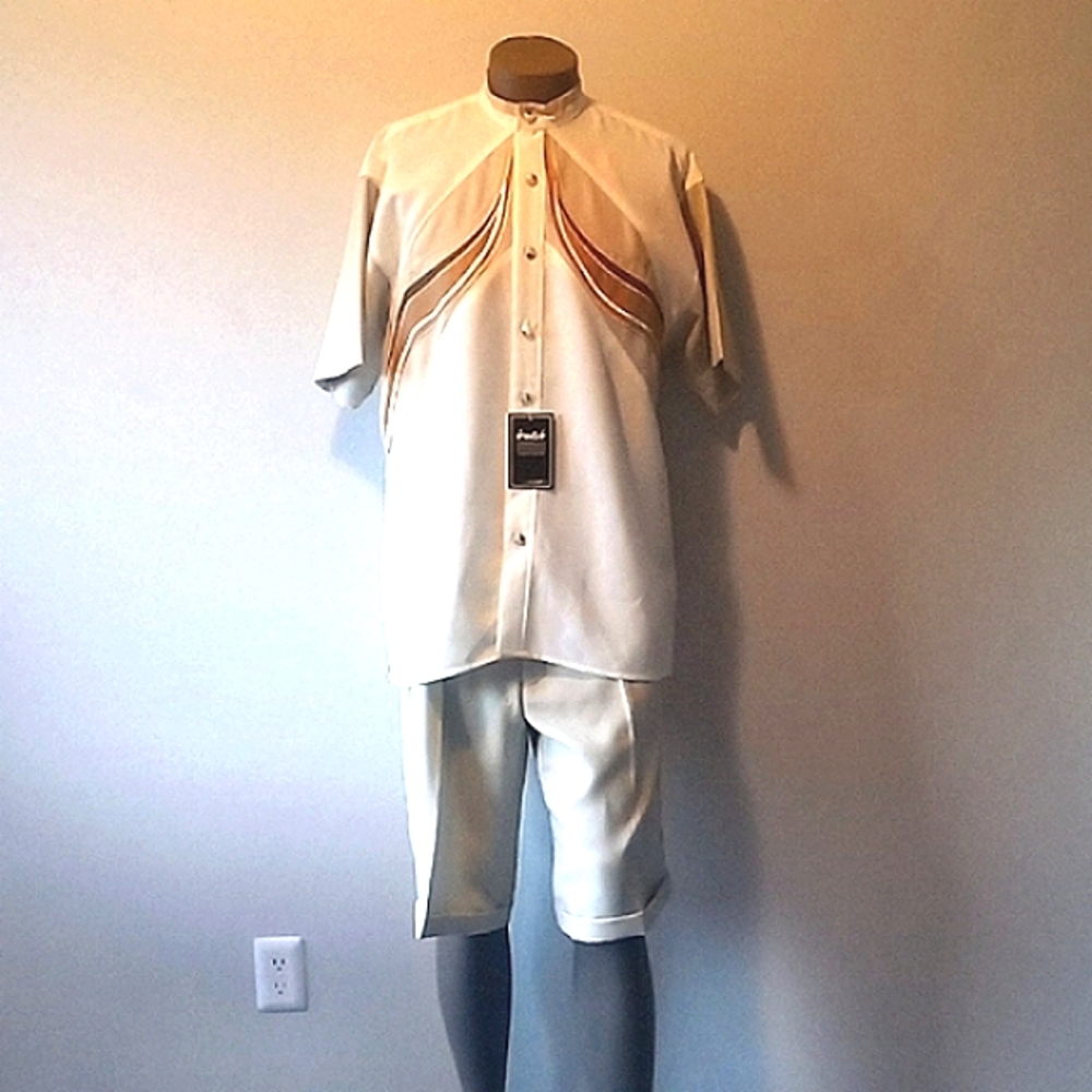 Vintage & Classic 2pc Khaki Men's short set by TRUST